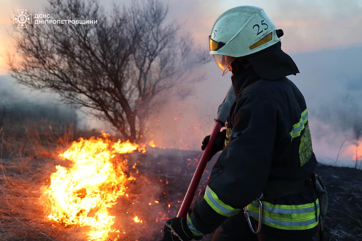 В Днепропетровской области за день оштрафовали двадцать поджигателей