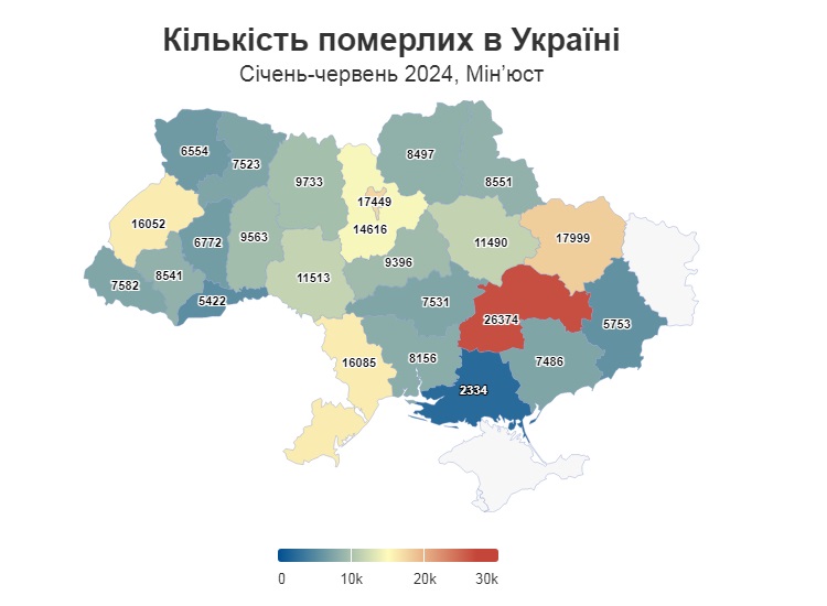 В Украине в этом году смертность втрое превышает рождаемость / Фото: Opendatabot.ua