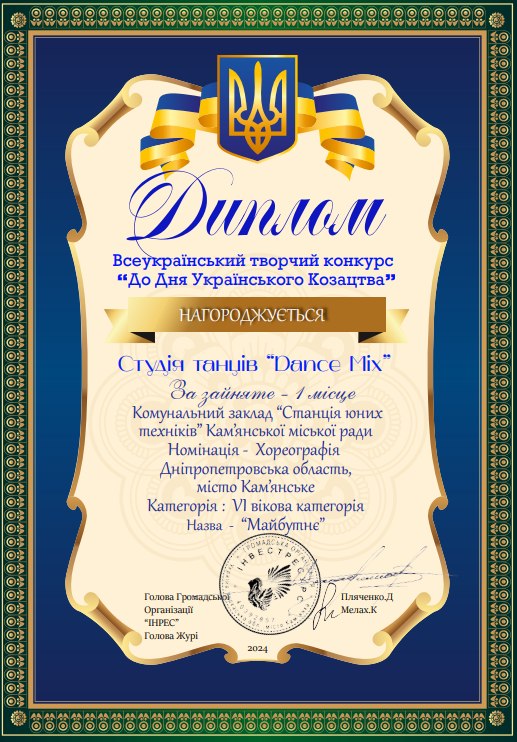 Вихованці нової танцювальної студії Кам’янського здобули перші перемоги на всеукраїнському рівні / Фото: Станція юних техніків Кам’янського