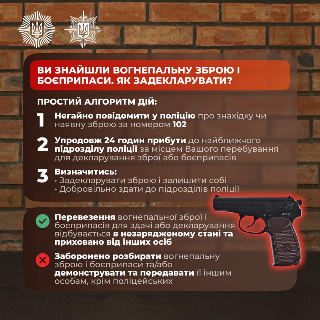 Кам’янчанам розповіли, що потрібно знати про декларування зброї