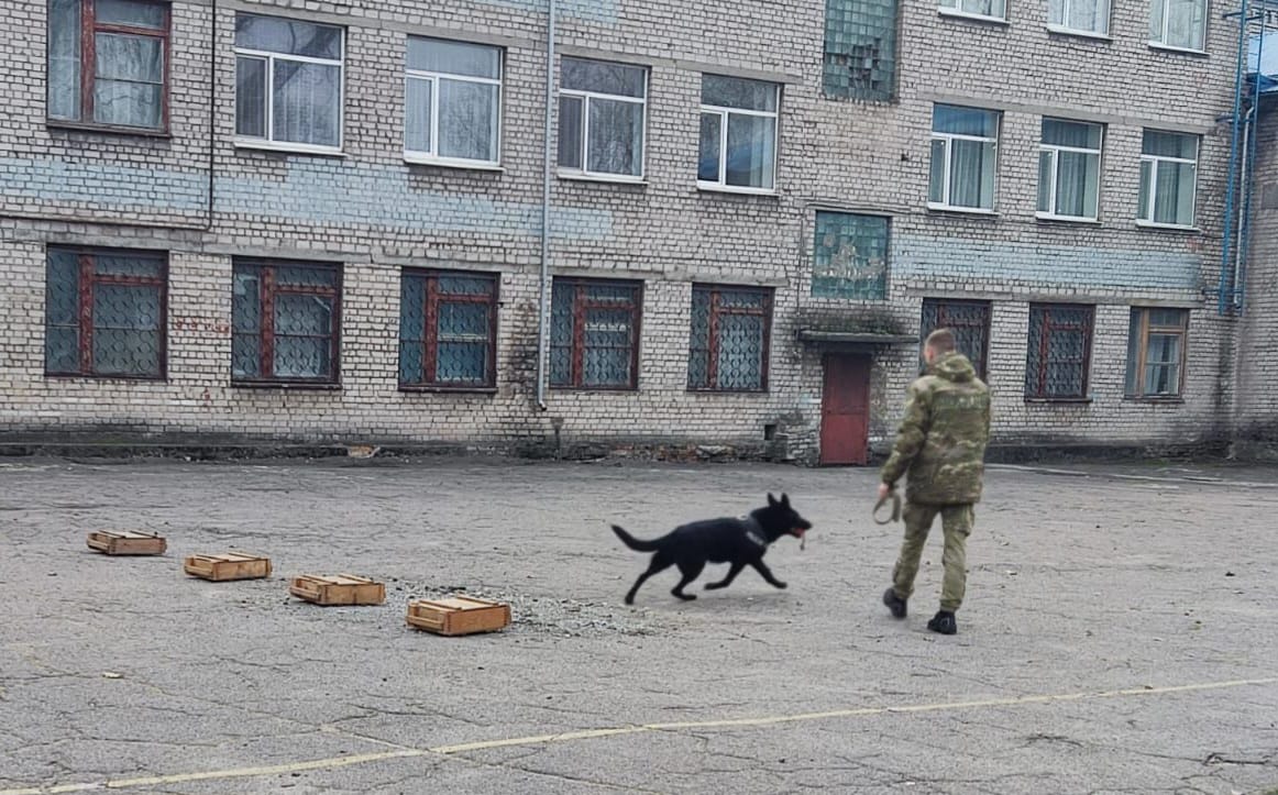 У Кам’янському поліцейські познайомили дітей з чотирилапою помічницею / Фото: Кам’янське районне управління поліції