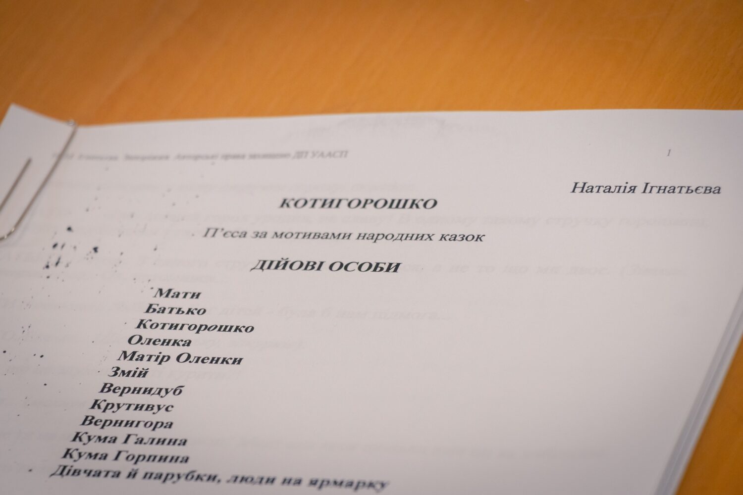 Театр Каменского приступил к репетициям нового спектакля / Фото: Академический музыкально-драматический театр имени Леси Украинки города Каменского