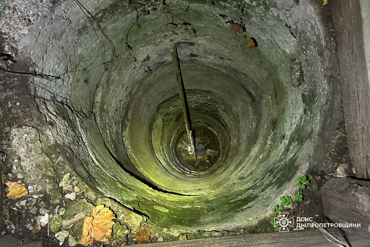 На Днепропетровщине чрезвычайники спасли кота из девятиметрового колодца