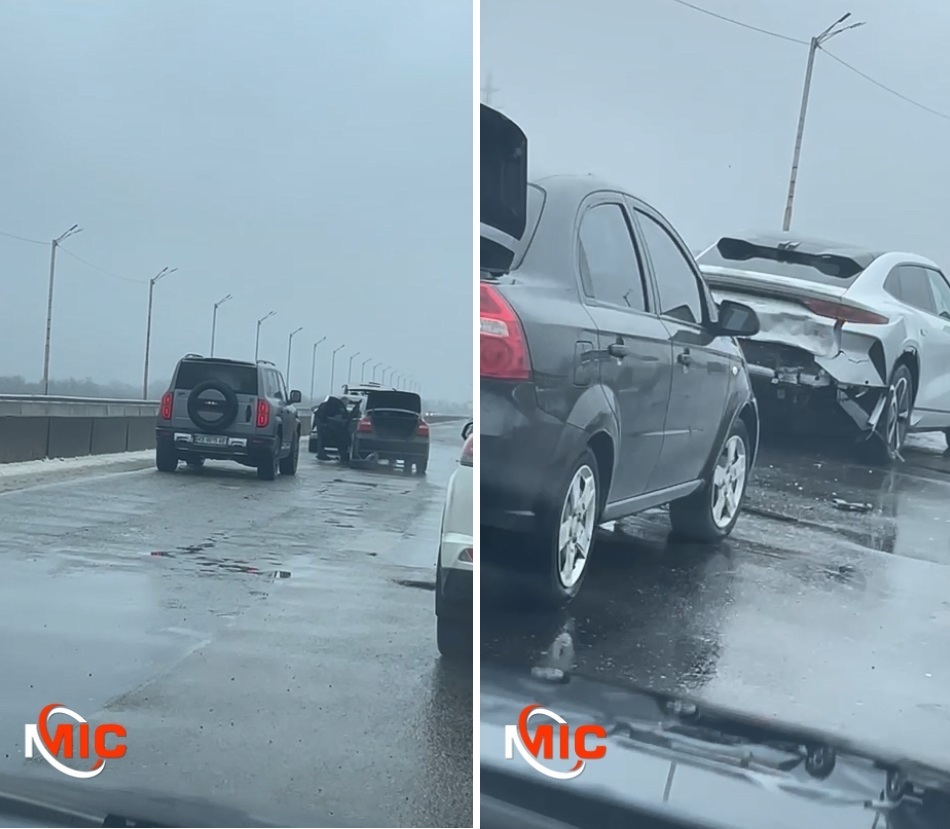 Зранку в Кам’янському сталося щонайменше три ДТП на мосту через Дніпро