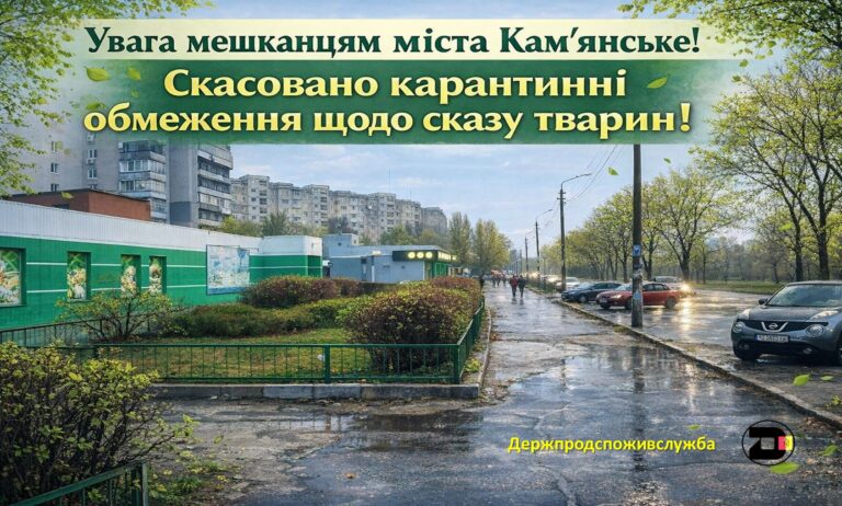 У Кам’янському скасовано карантинні обмеження щодо сказу тварин