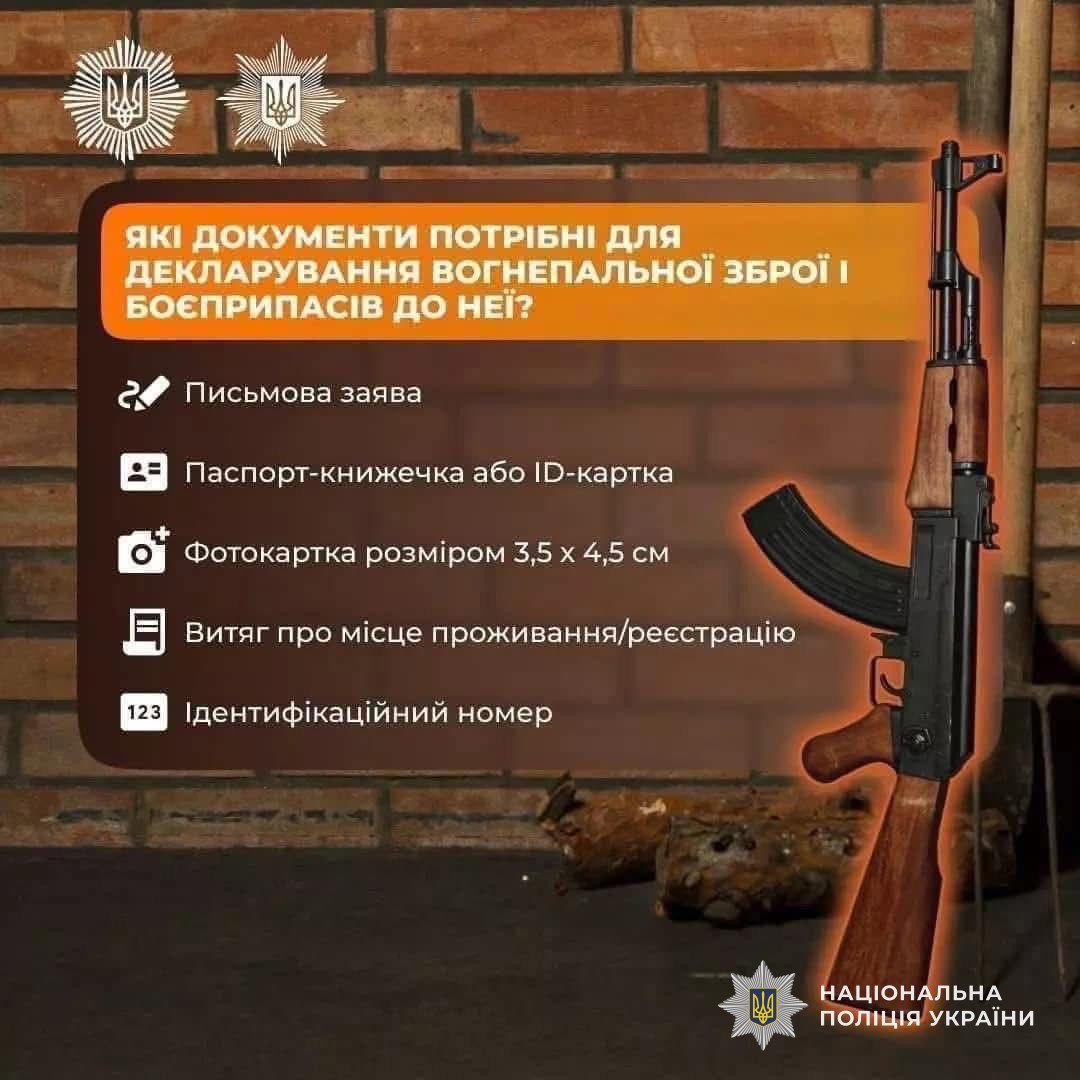 Що потрібно знати кам’янчанам про декларування зброї